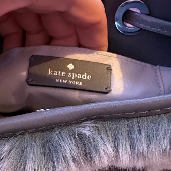 Kate Spade Gray Faux Fur Shoulder Bag - Picture 3 of 6